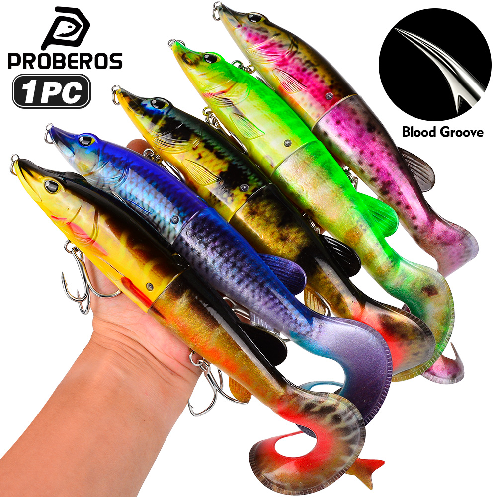 Fishing Hook Treble - PROBEROS 1PC Leurre Articulé 2 Segments