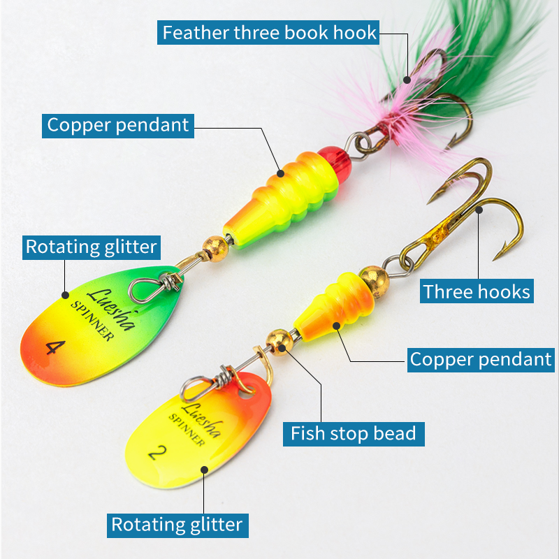 LUSHAZER-Appât spinner pour la - Fishing Hook Treble avis et prix