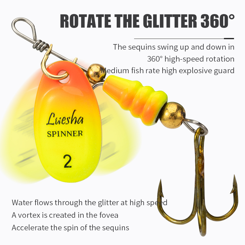 LUSHAZER-Appât spinner pour la - Fishing Hook Treble avis et prix